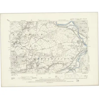 1888 Map of Yorkshire CCXLVI.NE, 1894 Print