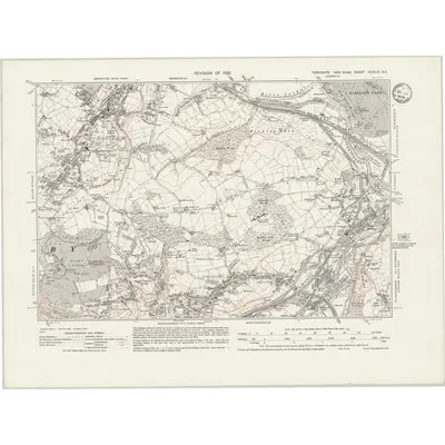1930 Map of Yorkshire CCXLVI.NE, 1934 Print