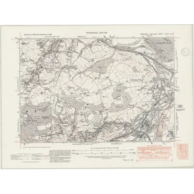 1938 Map of Yorkshire CCXLVI.NE, 1947 Print