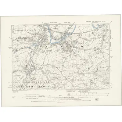 1888 Map of Yorkshire CCXLVI.NW, 1894 Print