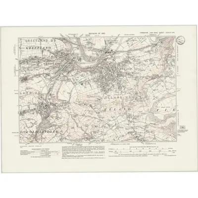 1930 Map of Yorkshire CCXLVI.NW, 1934 Print