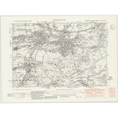 1938 Map of Yorkshire CCXLVI.NW, 1947 Print