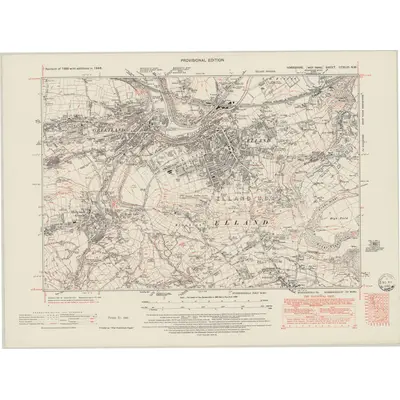 1948 Map of Yorkshire CCXLVI.NW, 1949 Print
