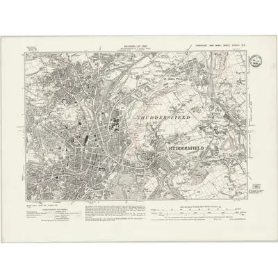 1930 Map of Yorkshire CCXLVI.SE