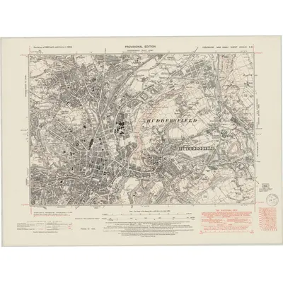 1948 Map of Yorkshire CCXLVI.SE, 1950 Print