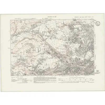 1929 Map of Yorkshire CCXLVI.SW