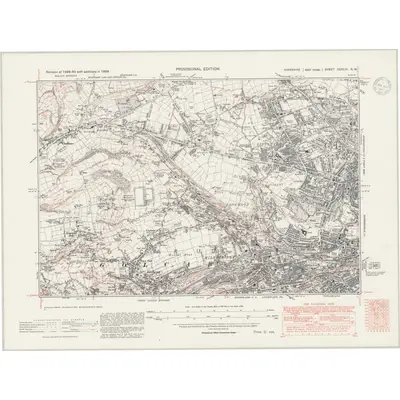 1938 Map of Yorkshire CCXLVI.SW, 1947 Print