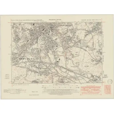 1948 Map of Yorkshire CCXLVII.NE, 1950 Print