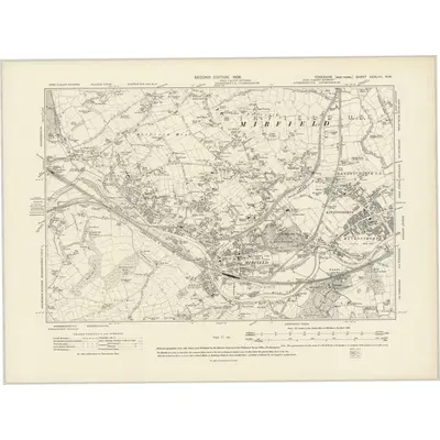1905 Map of Yorkshire CCXLVII.NW, 1908 Print