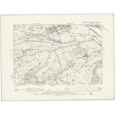 1892 Map of Yorkshire CCXLVII.SE, 1894 Print
