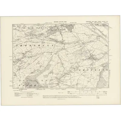 1904 Map of Yorkshire CCXLVII.SE, 1908 Print