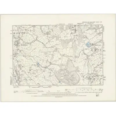 1888 Map of Yorkshire CCXLVII.SW, 1894 Print