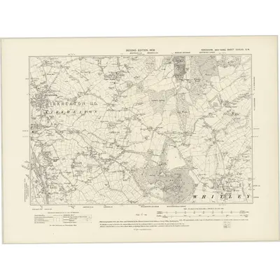 1904 Map of Yorkshire CCXLVII.SW, 1908 Print
