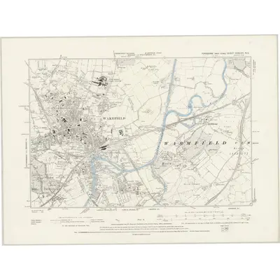 1888 Map of Yorkshire CCXLVIII.NE, 1894 Print