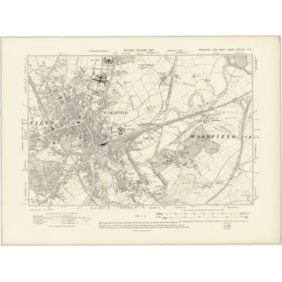 1904 Map of Yorkshire CCXLVIII.NE, 1907 Print