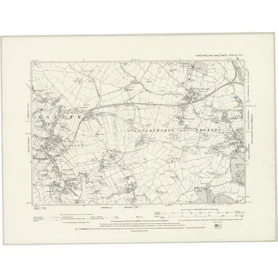 1888 Map of Yorkshire CCXLVIII.NW, 1894 Print
