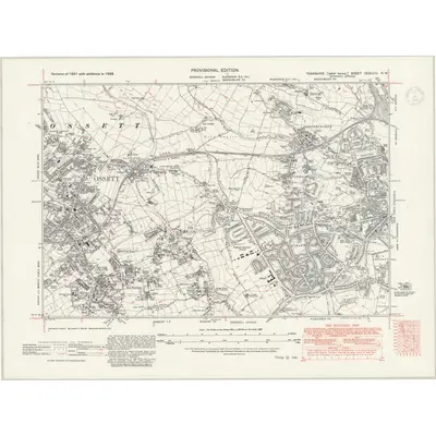 1938 Map of Yorkshire CCXLVIII.NW, 1947 Print