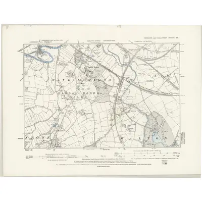 1890 Map of Yorkshire CCXLVIII.SE, 1894 Print