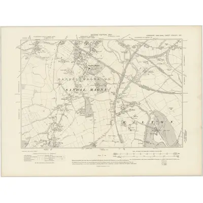 1904 Map of Yorkshire CCXLVIII.SE, 1907 Print