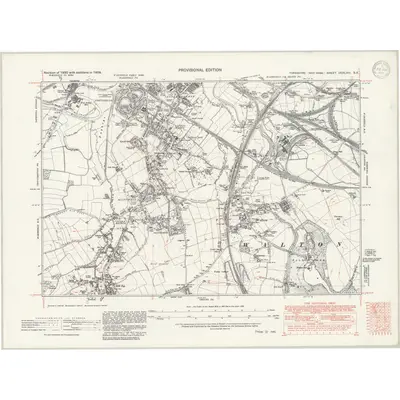 1938 Map of Yorkshire CCXLVIII.SE, 1947 Print