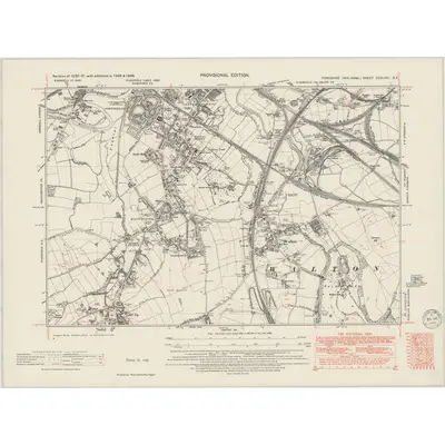 1948 Map of Yorkshire CCXLVIII.SE, 1949 Print