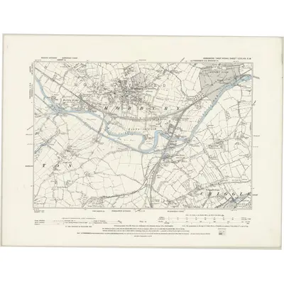 1890 Map of Yorkshire CCXLVIII.SW, 1894 Print