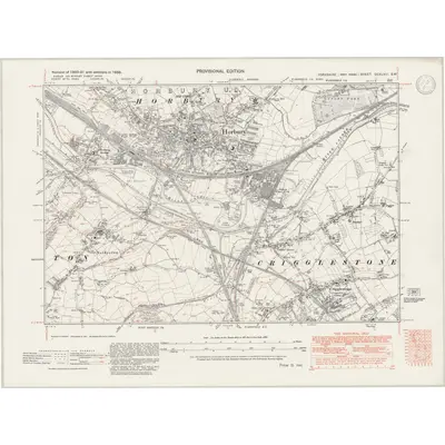 1938 Map of Yorkshire CCXLVIII.SW, 1947 Print