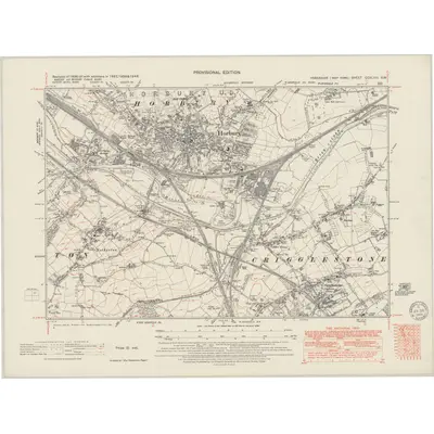 1948 Map of Yorkshire CCXLVIII.SW, 1949 Print