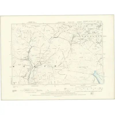 1892 Map of Yorkshire CCXV.NW, 1894 Print