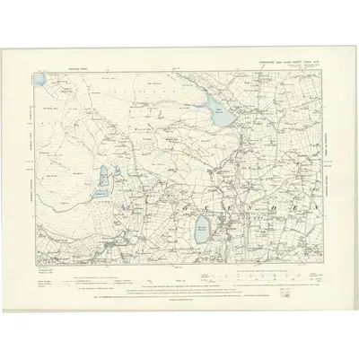 1892 Map of Yorkshire CCXV.SE, 1894 Print