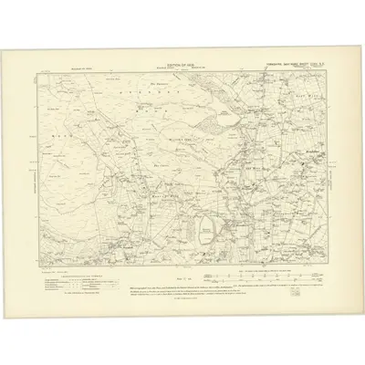 1905 Map of Yorkshire CCXV.SE, 1908 Print