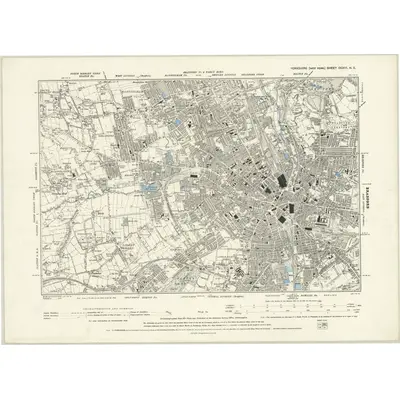1889 Map of Yorkshire CCXVI.NE, 1895 Print