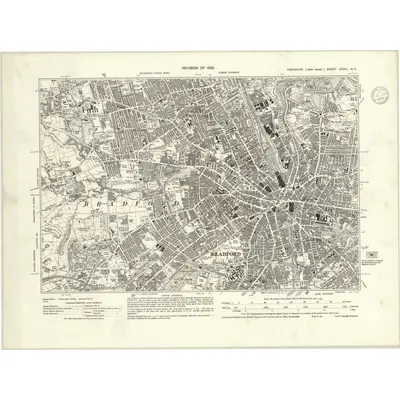 1932 Map of Yorkshire CCXVI.NE, 1936 Print