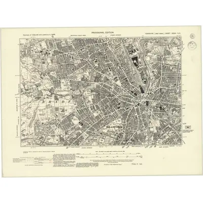 1938 Map of Yorkshire CCXVI.NE, 1944 Print