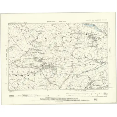 1891 Map of Yorkshire CCXVI.NW, 1894 Print