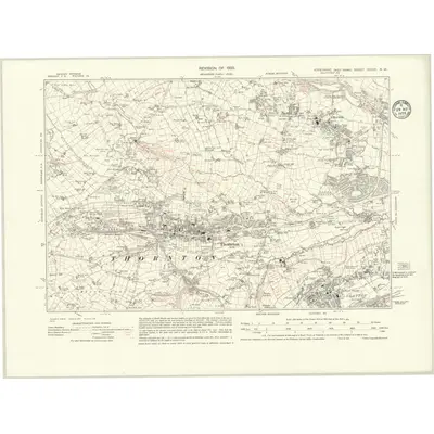 1933 Map of Yorkshire CCXVI.NW