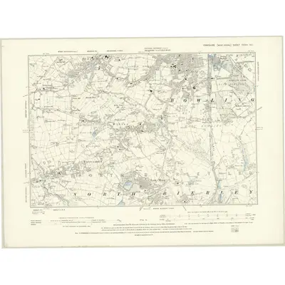 1889 Map of Yorkshire CCXVI.SE, 1894 Print