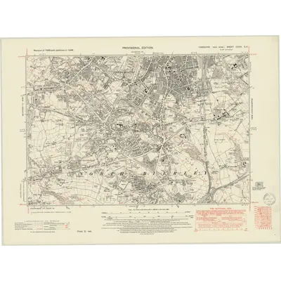 1948 Map of Yorkshire CCXVI.SE, 1950 Print