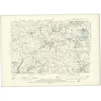 1891 Map of Yorkshire CCXVI.SW, 1894 Print