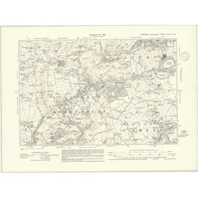1932 Map of Yorkshire CCXVI.SW, 1936 Print