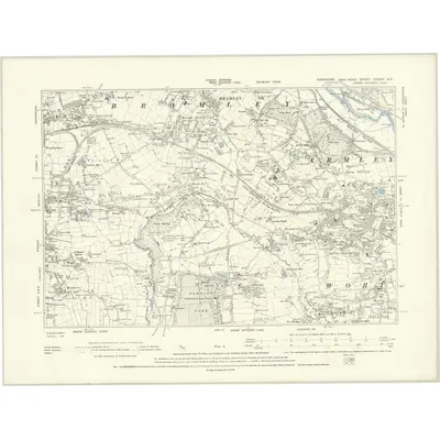 1888 Map of Yorkshire CCXVII.NE, 1894 Print