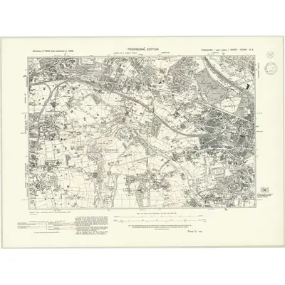 1938 Map of Yorkshire CCXVII.NE, 1945 Print