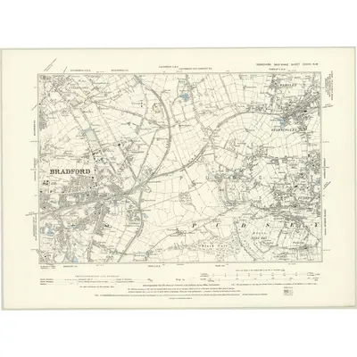 1889 Map of Yorkshire CCXVII.NW, 1894 Print