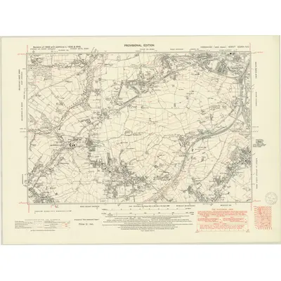 1948 Map of Yorkshire CCXVII.SE, 1950 Print