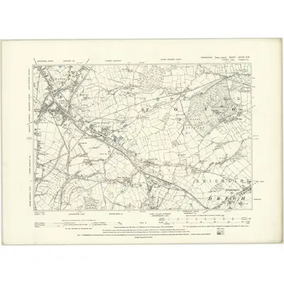 1889 Map of Yorkshire CCXVII.SW, 1894 Print
