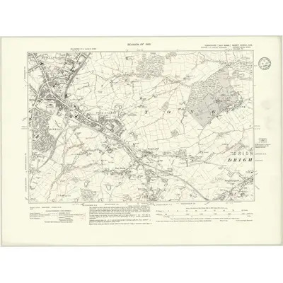 1932 Map of Yorkshire CCXVII.SW