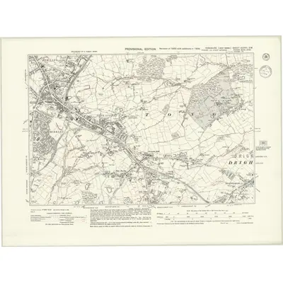 1938 Map of Yorkshire CCXVII.SW, 1944 Print