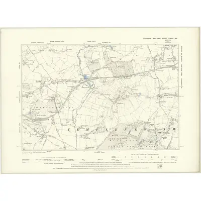 1890 Map of Yorkshire CCXVIII.NE, 1894 Print