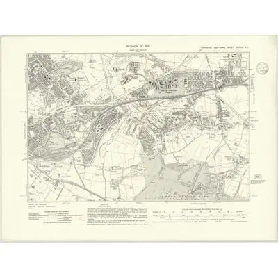 1933 Map of Yorkshire CCXVIII.NE