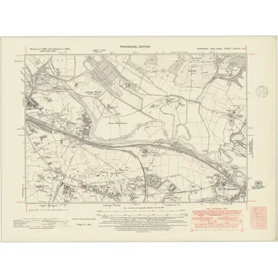 1938 Map of Yorkshire CCXVIII.SE, 1948 Print